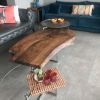 Custom Live edge Coffee Table | Tables by Ironscustomwood. Item made of walnut & metal