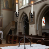 Hand Forged Iron Candelabra 25″ (63cm) | Candle Holder in Decorative Objects by Edecra
