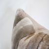 Silver & Grey Sheepskin Strip Pillow 20x20 | Pillows by Vantage Design