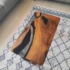 Custom Black Epoxy Coffe Table | Live Edge Walnut Wood | Coffee Table in Tables by Ironscustomwood. Item made of walnut with synthetic works with contemporary & modern style