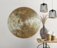 Gold Wall Art Sun Painting | Oil And Acrylic Painting in Paintings by Berezart. Item made of canvas compatible with minimalism and contemporary style