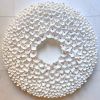 "Connection (round)" 20" diameter wall sculprure | Wall Sculpture in Wall Hangings by Natasha Kanevski. Item made of wood with canvas works with minimalism & contemporary style