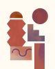 Abstract Geometric art in Desert Colors, Geometric Poster | Prints by Capricorn Press. Item composed of paper in boho or minimalism style