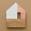 Little Wooden House - White/Copper W.1 | Sculptures by Susan Laughton Artist. Item composed of wood