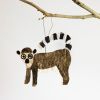Ring-Tailed Lemur Ornament - Full Body | Decorative Objects by Tanana Madagascar. Item made of fabric