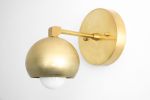 Modern Ball Sconce - Midcentury Modern - Model No. 0053 | Sconces by Peared Creation. Item made of brass with glass