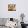 Framed Print - The Hearth Quilt - Folk Abstract Patchwork | Work by Eman's Gallery