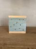 Mini Woven Tile - String Theory- Mint snd Beige #1 | Wall Sculpture in Wall Hangings by Mpwovenn Fiber Art by Mindy Pantuso