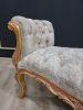 French Style Chaise Lounge / Aged Gold Leaf Frame/ Hand Carv | Couches & Sofas by Art De Vie Furniture