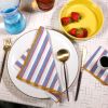 Mondrian Primary Colors Striped Dinner Napkins, Set of 2 | Linens & Bedding by Willow Ship