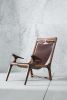 Sling Chairs | Accent Chair in Chairs by Fernweh Woodworking. Item made of walnut with leather