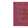 Silk Red Suzani Tapestry With Floral Design, Pictorial Suzan | Tablecloth in Linens & Bedding by Vintage Pillows Store