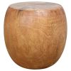 Haussmann® Mango Wood Pouf Table 20 in DIA x 18 in | Stool in Chairs by Haussmann®