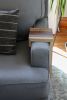 Live Edge Walnut Waterfall Armrest Sofa Table - Extra Long | Side Table in Tables by Hazel Oak Farms. Item made of walnut