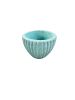 Mint Spark Ribbed Flute Petite | Planter in Vases & Vessels by RAW & UNIQ