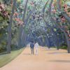 South Bank Arbour Walk | Oil And Acrylic Painting in Paintings by Meredith H. Item composed of canvas compatible with boho and contemporary style