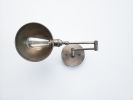 2-Arm Adjustable Wall Sconce - Artisanal Gunmetal Finish | Sconces by Retro Steam Works. Item composed of metal compatible with mid century modern and industrial style