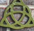 Triquetra Knot Celtic Earthenware Pottery Wall Hanging | Wall Sculpture in Wall Hangings by Studio Strietnberger / Knottery Pottery - Kathleen Streitenberger. Item made of ceramic
