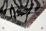 AEON Tiger Blanket Black White Gold | Linens & Bedding by Sean Martorana. Item composed of cotton
