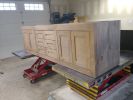 Model #1010 - Custom Floating Bathroom Vanity | Countertop in Furniture by Limitless Woodworking. Item made of maple wood compatible with mid century modern and contemporary style