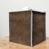 Mocha Hair-on-Hide Leather Single Tissue Box Cover | Toiletry in Storage by Vantage Design