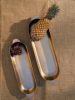 Antique Brass Long Trays Set of 2 | Serving Tray in Serveware by The Collective