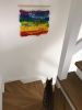 XL Rainbow hand woven wall hanging tapestry | Wall Hangings by Awesome Knots. Item composed of wood and cotton