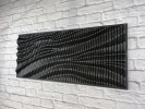 "ONYX" Parametric Wood Wall Art Decor | Mixed Media in Paintings by ArtMillWork Design