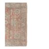Vintage Faded Red Turkish Karapinar Rug with Floral Borders | Area Rug in Rugs by Vintage Pillows Store. Item made of wool & fiber