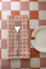 Blush Grid Block Print Tablecloth | Linens & Bedding by Ninéh