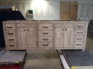 Model #1035 - Custom Double Sink Bathroom Vanity | Countertop in Furniture by Limitless Woodworking. Item composed of maple wood in mid century modern or contemporary style