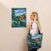 Tote Bag - River Melody - Impressionist Landscape Art | Work by Eman's Gallery