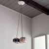 Woven Cluster Chandelier | Chandeliers by Pigeon Toe Ceramics. Item made of wood with ceramic