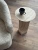 Handmade Travertine Side Table: Custom Marble Coffee Table | Tables by AEGEAN MARBLE ARTISAN ATELIER
