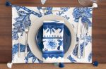Costa blu Placemats | Tableware by OSLÉ HOME DECOR. Item made of fabric