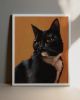 Tuxedo Cat Print, Elegant Wall Art, Cat Painting, Fine Paper | Prints by The Ugly Cat Studio