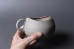 Mug with handle "Home" 400 ml- organic natural shape | Drinkware by Laima Ceramics. Item made of stoneware works with minimalism style