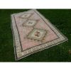 Vintage Anatolian Oushak Kars Handwoven Ushak Area Rug | Rugs by Vintage Pillows Store. Item composed of cotton & fiber