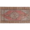 Hand-Knotted Turkish Kurdish Runner - Tribal Design Low Pile | Runner Rug in Rugs by Vintage Pillows Store. Item composed of fiber