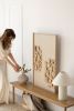 Twin Groves - Organic Wood Mosaic | Tapestry in Wall Hangings by Lale Studio & Shop. Item made of oak wood & wool compatible with minimalism and contemporary style