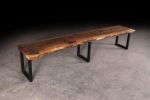 Live Edge Walnut Bench | Benches & Ottomans by Urban Lumber Co.. Item composed of walnut and steel