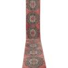 Vintage Geometric Design Turkish Anatolian Runner Rug | Rugs by Vintage Pillows Store. Item composed of cotton and fiber