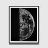 Black and White Moon Print Set, Moon Art, Art for office | Prints by Capricorn Press. Item made of paper works with boho & minimalism style