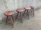 Tripod Stool, tabouret, Distressed Wood Counter stool, USA made | Chairs by Marco Bogazzi