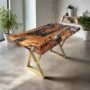 Custom Clear Epoxy Resin Table | Dining Table in Tables by Ironscustomwood. Item made of wood with synthetic