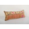 Muted Color Orange Blossom Antique Carpet Rug Pillow, Unique | Cushion in Pillows by Vintage P. Item composed of cotton & fiber