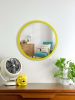 Painted Round Mirror | Decorative Objects by Dot & Rose. Item composed of oak wood and glass