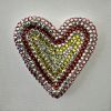 Multi Heart Crystal 4" x 4" | Mixed Media in Paintings by Emeline Tate. Item composed of canvas and synthetic