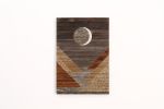 Blood Moon, Sunny Mountains, Waxing Crescent 22"x32" | Wall Sculpture in Wall Hangings by Craig Forget. Item composed of wood in mid century modern or contemporary style