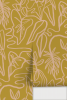 Inked Foliage Wallpaper, mustard and peach | Wall Treatments by Samantha Santana Wallpaper & Creative Studio